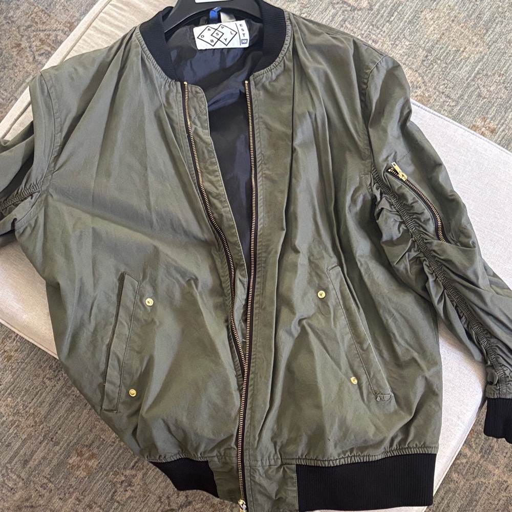 Divided Khaki Bomber Jacket
